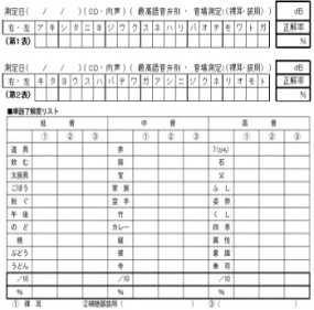 弁別測定カード